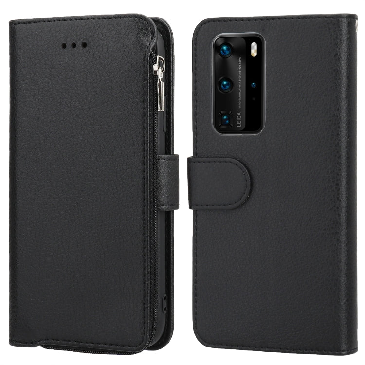 Custodia in pelle flip orizzontale con cerniera per Huawei P40 Pro / P40 Pro+