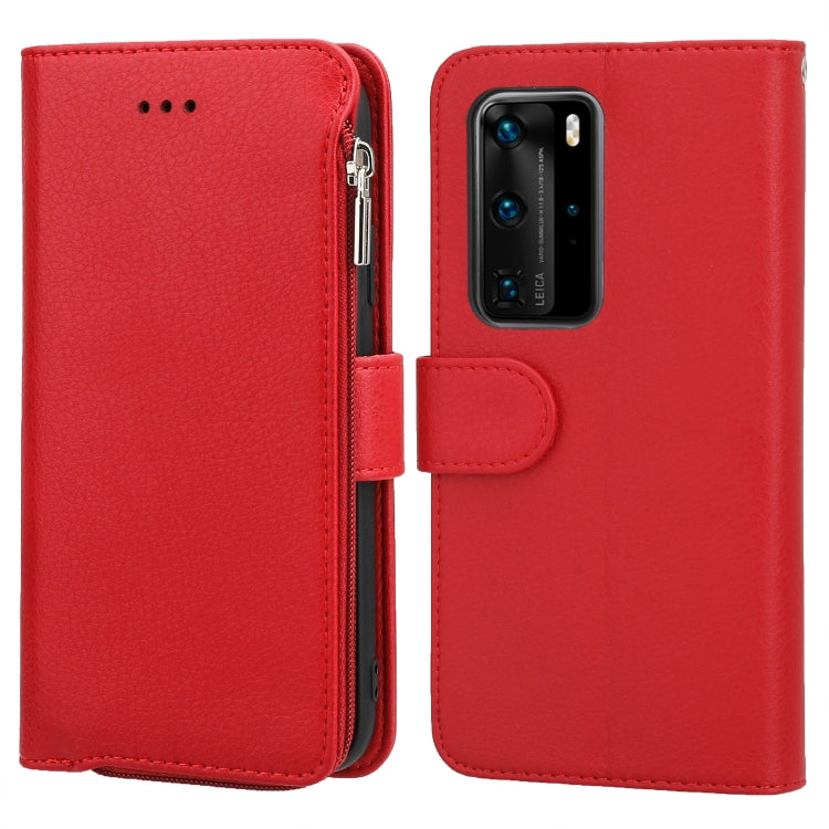 Custodia in pelle flip orizzontale con cerniera per Huawei P40 Pro / P40 Pro+