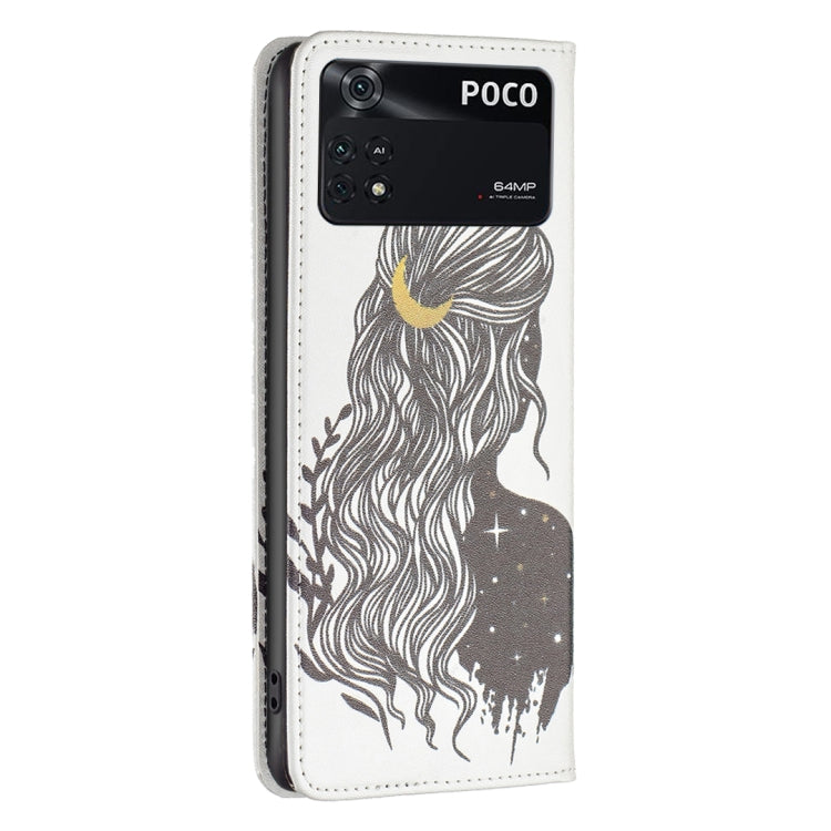 Custodia magnetica in pelle per Xiaomi Poco M4 Pro e Xiaomi Poco M4 Pro 5G e