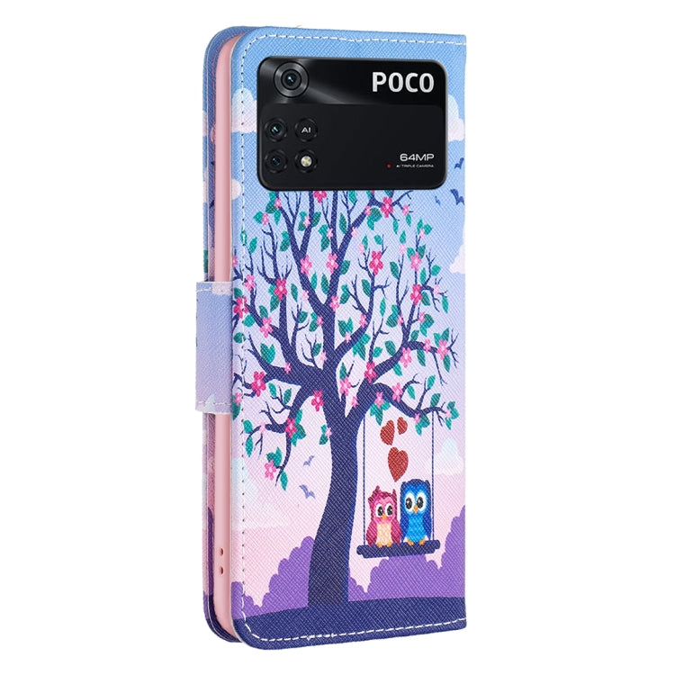 Custodia in pelle con motivo colorato per Xiaomi Poco M4 Pro e Xiaomi Poco M4