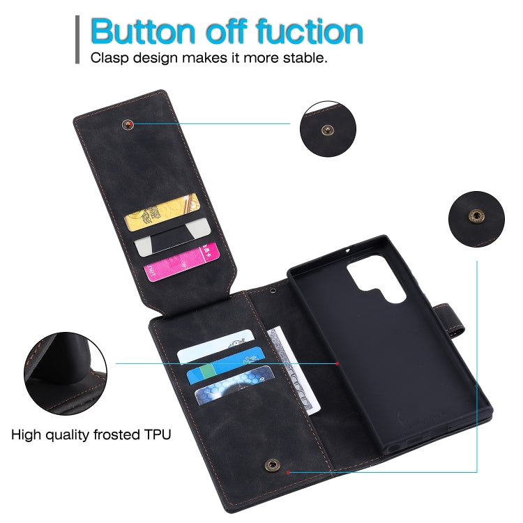 Custodia portafoglio in pelle per Samsung Galaxy S22+ 5G
