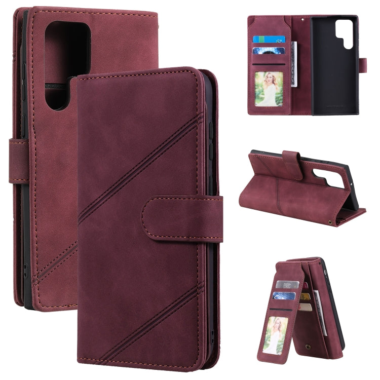 Custodia portafoglio in pelle per Samsung Galaxy S22+ 5G