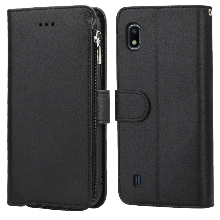 Custodia portafoglio in pelle con cerniera per Samsung Galaxy A20