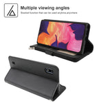 Custodia portafoglio in pelle con cerniera per Samsung Galaxy A20