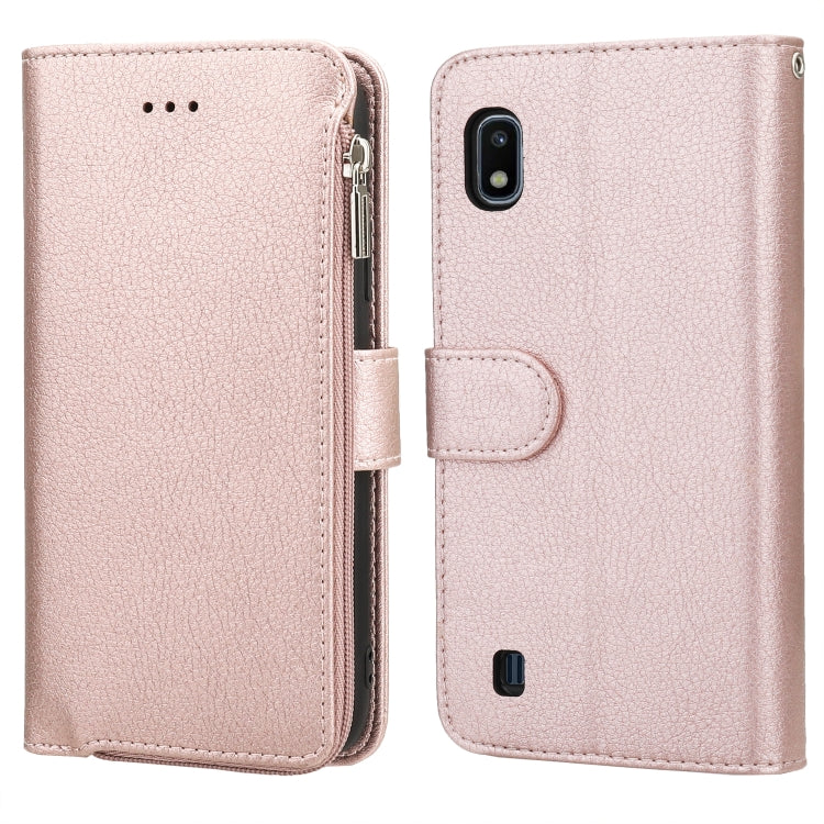 Custodia portafoglio in pelle con cerniera per Samsung Galaxy A20