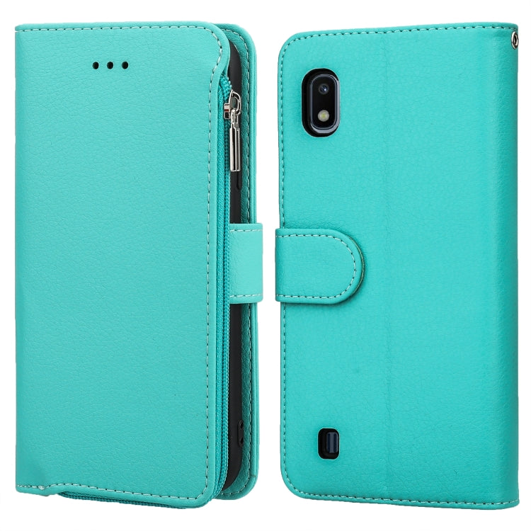 Custodia portafoglio in pelle con cerniera per Samsung Galaxy A20
