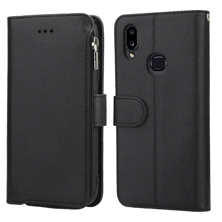 Custodia portafoglio in pelle con cerniera per Samsung Galaxy A20