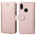 Custodia portafoglio in pelle con cerniera per Samsung Galaxy A20