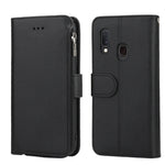 Custodia portafoglio in pelle con cerniera per Samsung Galaxy A20