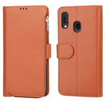 Custodia portafoglio in pelle con cerniera per Samsung Galaxy A20