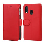 Custodia portafoglio in pelle con cerniera per Samsung Galaxy A20
