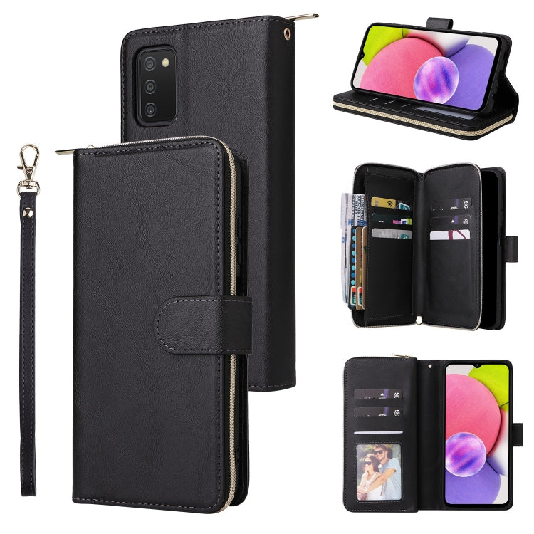 Custodia portafoglio in pelle con 9 slot per carte per Samsung