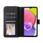 Custodia portafoglio in pelle con 9 slot per carte per Samsung