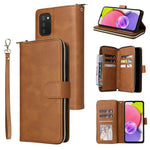 Custodia portafoglio in pelle con 9 slot per carte per Samsung