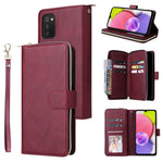 Custodia portafoglio in pelle con 9 slot per carte per Samsung