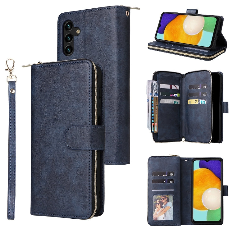 Custodia portafoglio in pelle con 9 slot per carte per Samsung