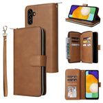 Custodia portafoglio in pelle con 9 slot per carte per Samsung