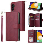 Custodia portafoglio in pelle con 9 slot per carte per Samsung