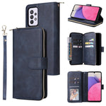 Custodia portafoglio in pelle con 9 slot per carte per Samsung
