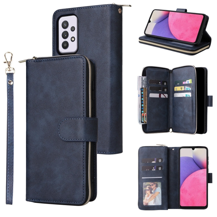 Custodia portafoglio in pelle con 9 slot per carte per Samsung