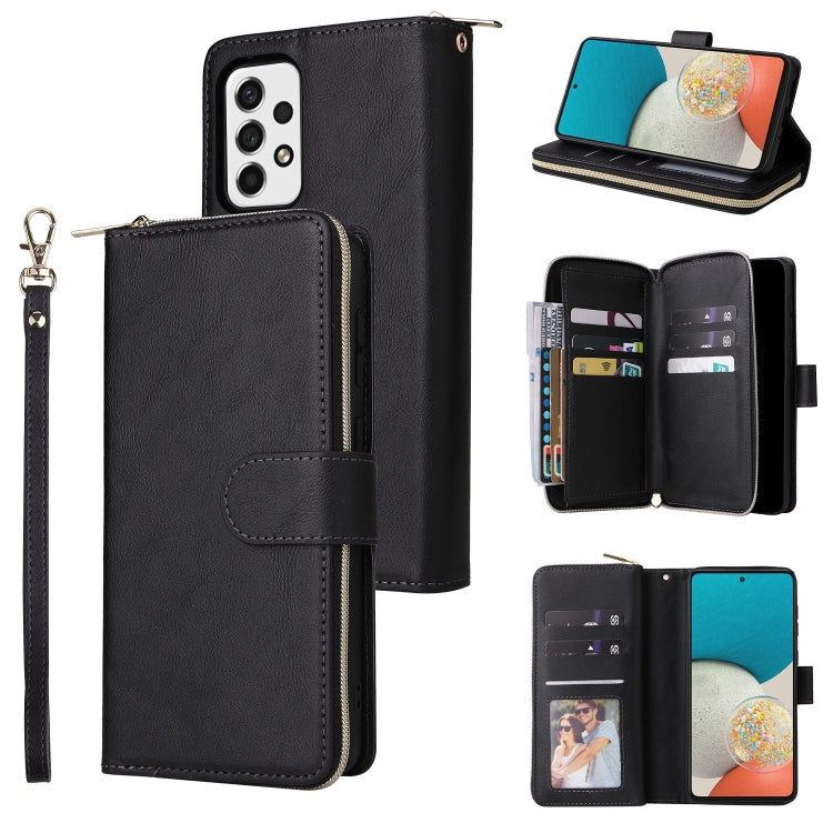 Custodia portafoglio in pelle con 9 slot per carte per Samsung