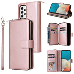 Custodia portafoglio in pelle con 9 slot per carte per Samsung