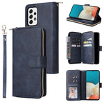 Custodia portafoglio in pelle con 9 slot per carte per Samsung