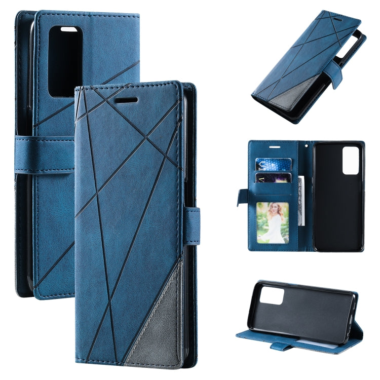 Custodia in pelle con giunture per OPPO A55s 5G