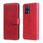 Custodia in pelle a conchiglia classica in vitello per OPPO Realme 9i, 9 Pro+, 9