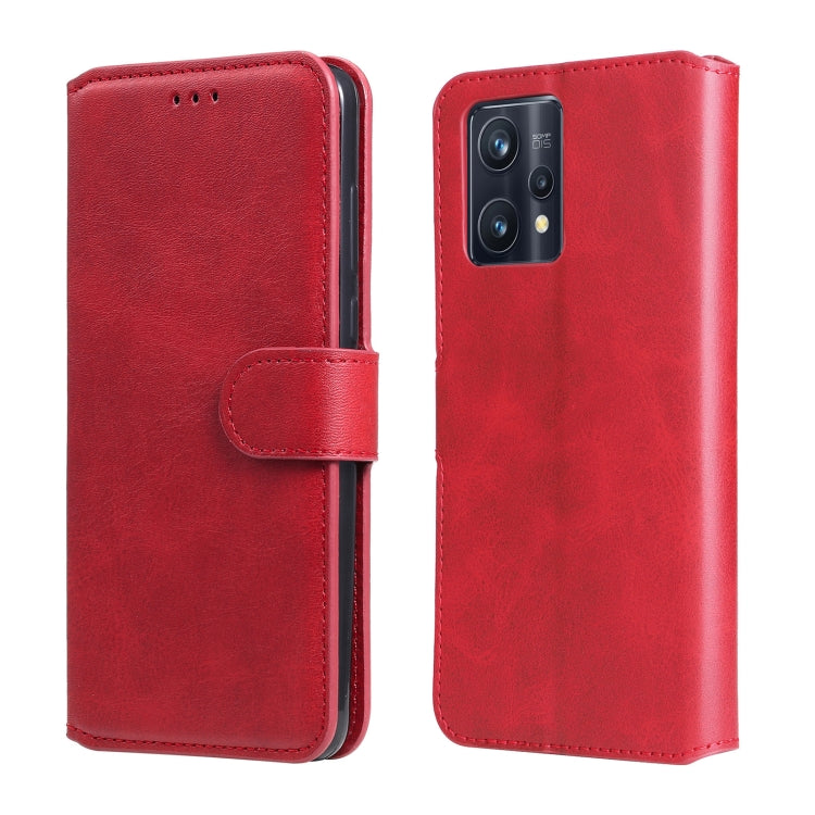 Custodia in pelle a conchiglia classica in vitello per OPPO Realme 9i, 9 Pro+, 9