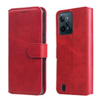 Custodia in pelle a conchiglia classica in vitello per OPPO Realme 9i, 9 Pro+, 9