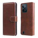 Custodia in pelle a conchiglia classica in vitello per OPPO Realme 9i, 9 Pro+, 9