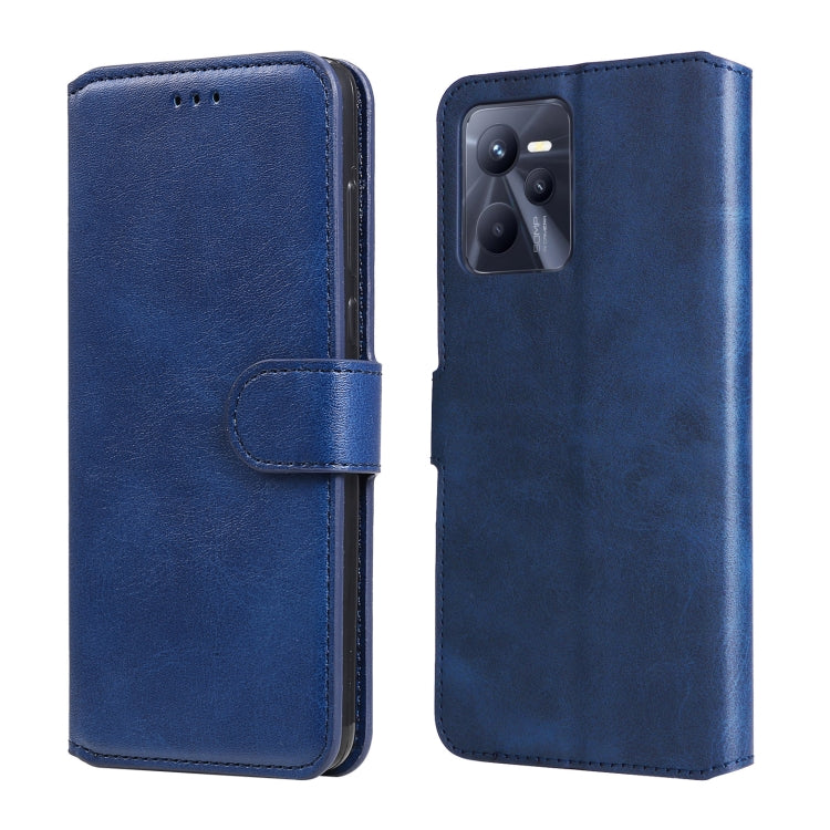 Custodia in pelle a conchiglia classica in vitello per OPPO Realme C35, Honor 50