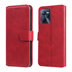Custodia in pelle a conchiglia classica in vitello per OPPO Realme C35, Honor 50