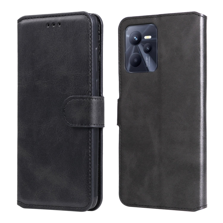 Custodia in pelle a conchiglia classica in vitello per OPPO Realme C35, Honor 50