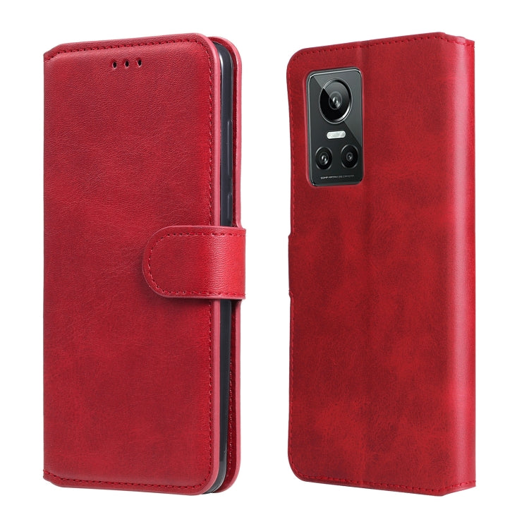 Custodia in pelle a conchiglia classica in vitello per OPPO Realme C35, Honor 50