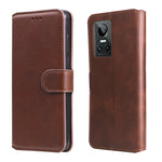 Custodia in pelle a conchiglia classica in vitello per OPPO Realme C35, Honor 50