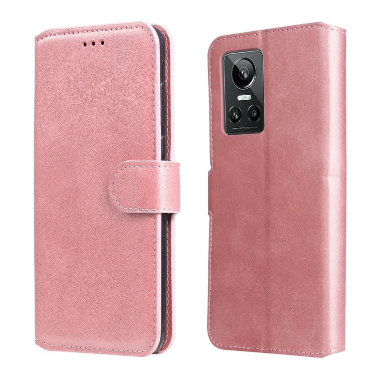 Custodia in pelle a conchiglia classica in vitello per OPPO Realme C35, Honor 50
