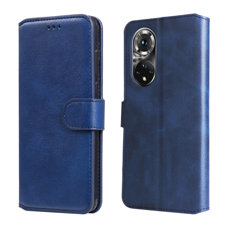Custodia in pelle a conchiglia classica in vitello per OPPO Realme C35, Honor 50