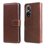 Custodia in pelle a conchiglia classica in vitello per OPPO Realme C35, Honor 50