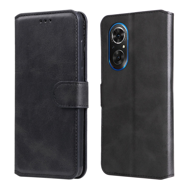 Custodia in pelle a conchiglia classica in vitello per OPPO Realme C35, Honor 50