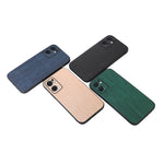 Custodia smartphone in PU con struttura in legno per OPPO Reno7 5