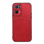Custodia smartphone in PU con struttura in legno per OPPO Reno7 5