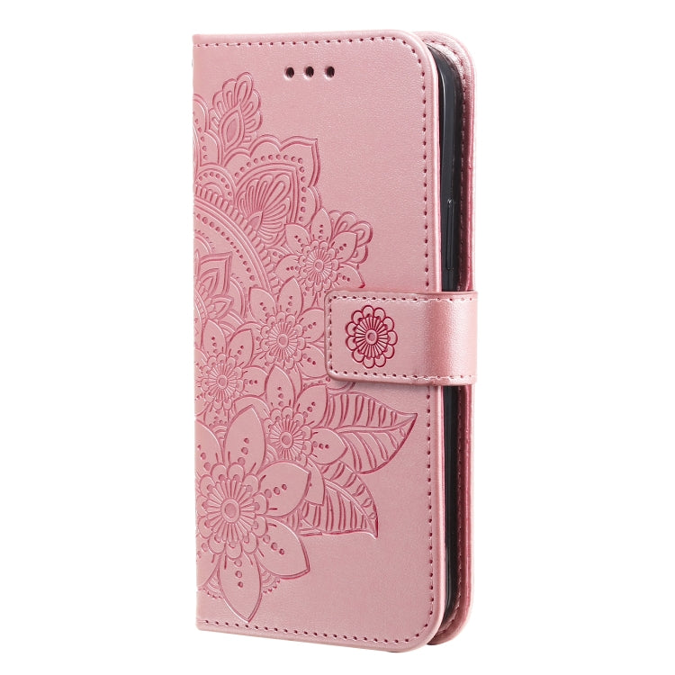 Custodia in pelle con flip in rilievo a fiori per Infinix Hot 11S NFC, OPPO