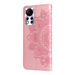 Custodia in pelle con flip in rilievo a fiori per Infinix Hot 11S NFC, OPPO