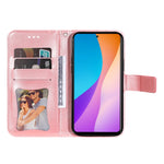 Custodia in pelle con flip in rilievo a fiori per Infinix Hot 11S NFC, OPPO
