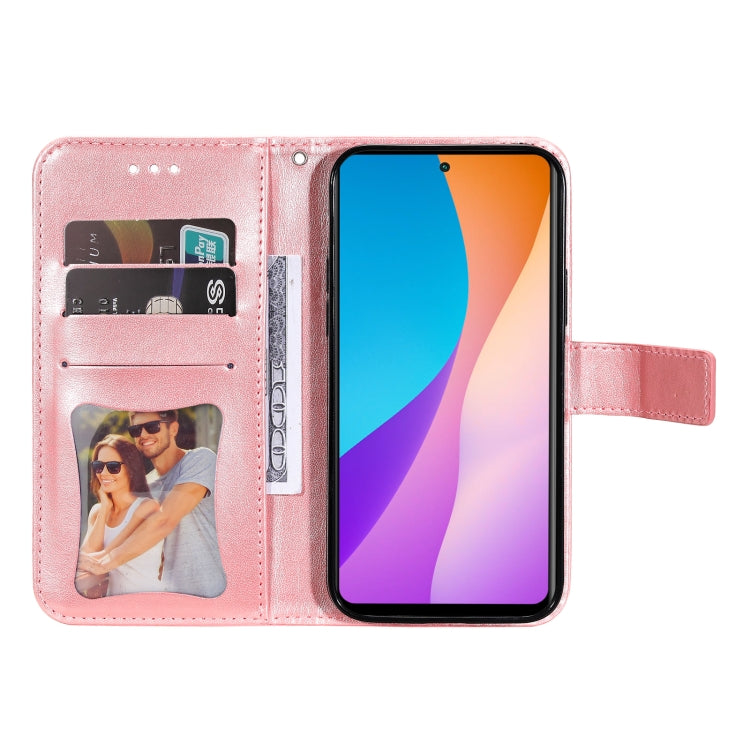 Custodia in pelle con flip in rilievo a fiori per Infinix Hot 11S NFC, OPPO