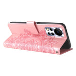 Custodia in pelle con flip in rilievo a fiori per Infinix Hot 11S NFC, OPPO
