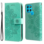Custodia in pelle con flip in rilievo a fiori per Infinix Hot 11S NFC, OPPO