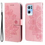 Custodia in pelle con flip in rilievo a fiori per Infinix Hot 11S NFC, OPPO